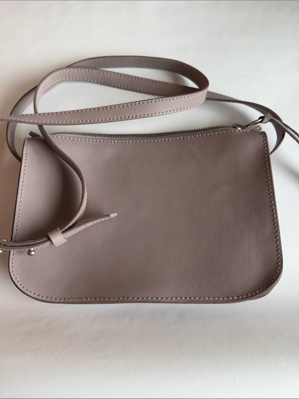 Madewell Leather Crossbody in Dusty Mauve